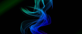 Blue green smoke abstract hair - mist free wallpaper
