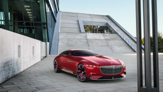 Red car stairs building panfuturism - constant permeke free wallpaper