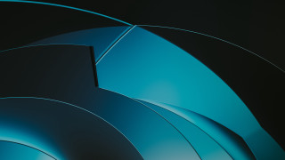 Blue abstract curved design black - cinema 4 d free wallpaper