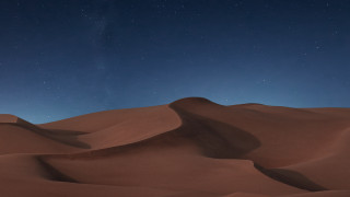Desert starry sky moon constellation - a few cloud free wallpaper