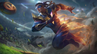 Futuristic male flying fireball embers - his hand and a fire free wallpaper