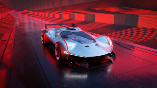 Futuristic car red black background - a futuristic car free wallpaper