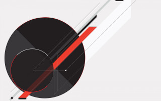 Black white poster red stripe - vector curve free wallpaper