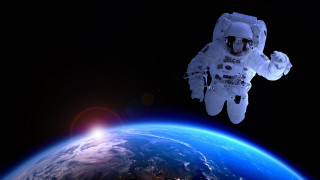 Astronaut earth sun moon stars - the earth free wallpaper