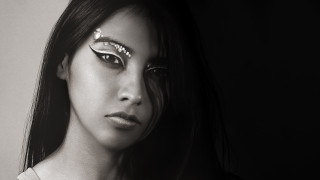 Gothic portrait fakeeyeliner fakenosering blackhair - fake free wallpaper