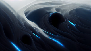 Blackhole blue lines redlight raytraced - a black hole in the sky free wallpaper