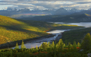 River hillside rainbow mountains ecological - lush free wallpaper