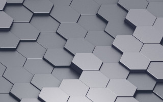 Hexagon mosaic brick wall fence - a close up of a wall free wallpaper