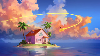 Island house yellow flying urban - a yellow object free wallpaper
