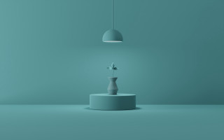 White vase flower table lightblue - a white vase free wallpaper