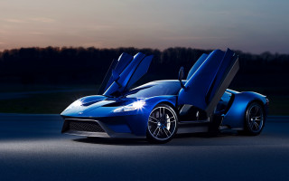 Blue sports car doors open 3 - its door free wallpaper