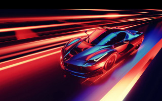 Red blue sportscar highspeed redlight - andrew law free wallpaper