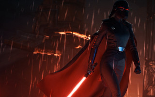 Star wars man rain light - dramatic cinematic lighting free wallpaper
