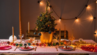 Christmas table decorations food baroque - free christmas wallpaper