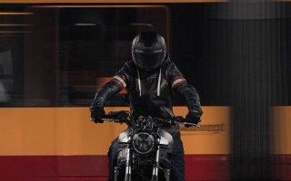 Man motorcycle train city panfuturism - a man riding free wallpaper