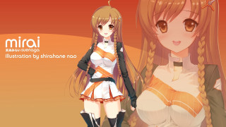 Woman dress braided longhair smiling - sakimi chan free wallpaper