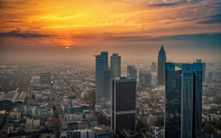 Berlin sunset skyline matte bridge - sky in the foreground free wallpaper