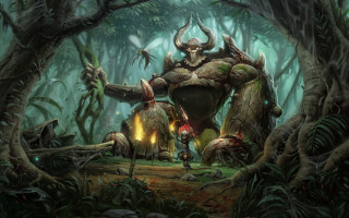 Demon forest concept art jungle - his back and a demon free wallpaper