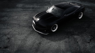 Black sports car aurora night - a parking lot free wallpaper