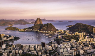 City harbor mountains sunset dawn - eduardo lefebvre scovell free wallpaper