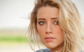 Blonde woman blue eyes portrait 5 - the distance free wallpaper