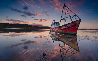 Lake reflection sunset cloudy sky - sunset free wallpaper