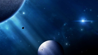 Space aurora astronaut moonlight galaxy - a distant object in the background free wallpaper