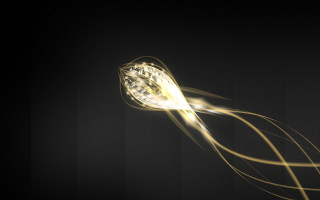 Yellow glowing girl volumetric lights - a yellow object free wallpaper