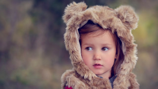 Little girl furry bear hat - a little girl free wallpaper