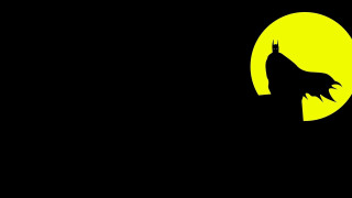 Wolf moon night black yellow - a silk screen free wallpaper