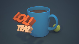 Blue coffee mug lol tea - a tennis ball free wallpaper