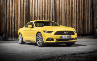 Yellow mustang wooden fence black - underneath free wallpaper