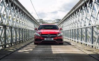 Red car bridge sky metal - a red car free wallpaper