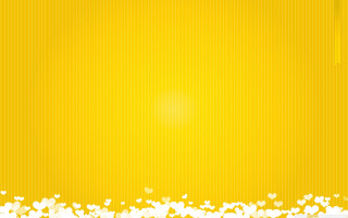 Yellow background white hearts text - text free wallpaper