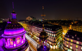 Paris tokyo night cityscape clock - paris school free wallpaper