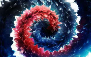 Colorful spiral flower fractal android - fractal free wallpaper