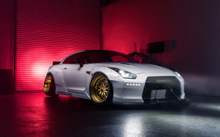 White sports car garage red 5 - red light free wallpaper