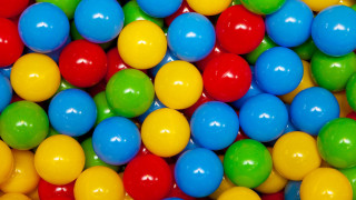 Colorful balls black center maximalism - colorful ball free wallpaper