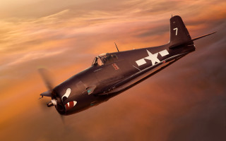 Fighter jet cloudy sky sunset 2 - bob ringwood free wallpaper