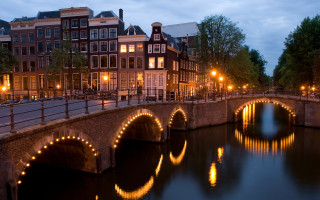 Florence engelbach bridge lights city - building free wallpaper