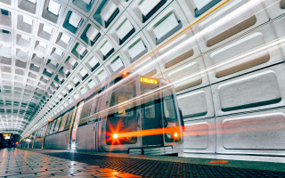 Subway station futurism tiltshift cityscape - floor free wallpaper