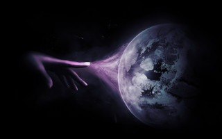 Hand light planet star milkyway - a hand free wallpaper