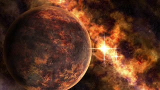 Planet star aurora fireworks moon - planet free wallpaper