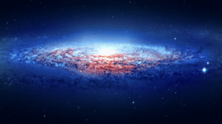 Spiral planetary space art 1970s - galaxy free wallpaper