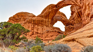 Large rock arch forest puzzle - ansel adams free wallpaper