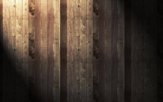 Wooden wall light shining dark - left free wallpaper