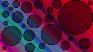 Colorful circles lines black circle - the middle of it free wallpaper
