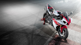 Red white motorcycle race track 2 - a spotlight free wallpaper