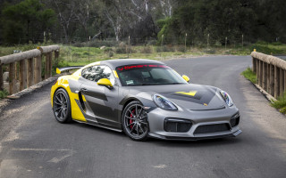 Grey yellow sports car driving - matte finish free wallpaper for desktop