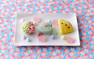 Flower food hanami pastel tablecloth - byeon sangbyeok free wallpaper